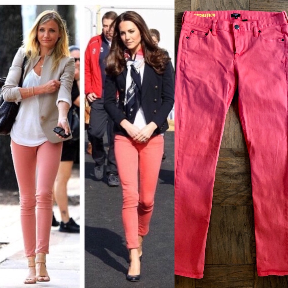 J Crew Coral Matchstick Jean - 28